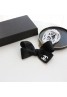 Chanel clip hair accessories black and white ribbon cute fashion popular